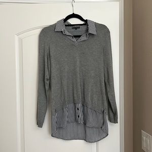 Womens work long sleeve blouse size medium